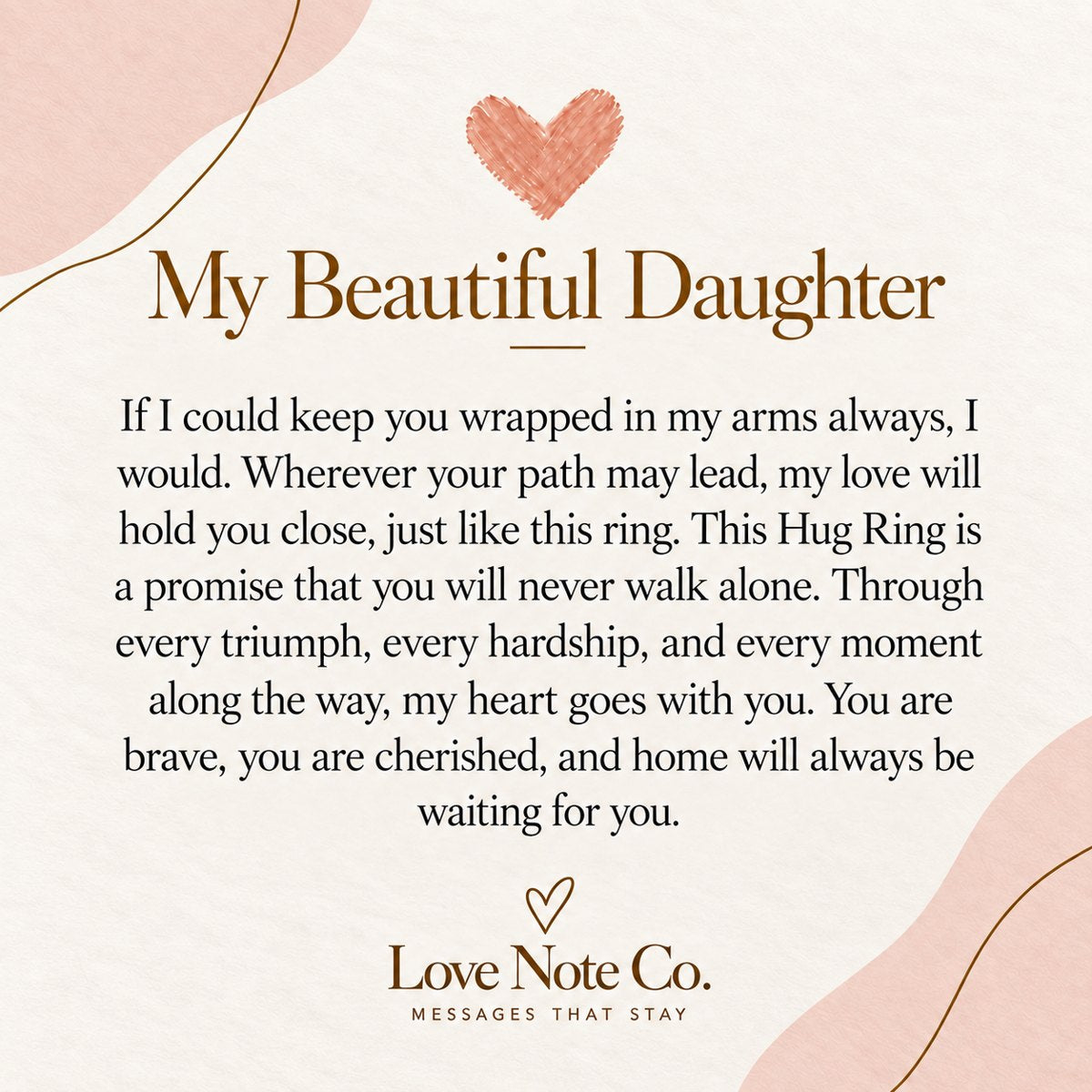 The My Beautiful Daughter message card