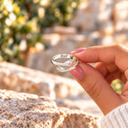 Hug From Heaven ring held up close