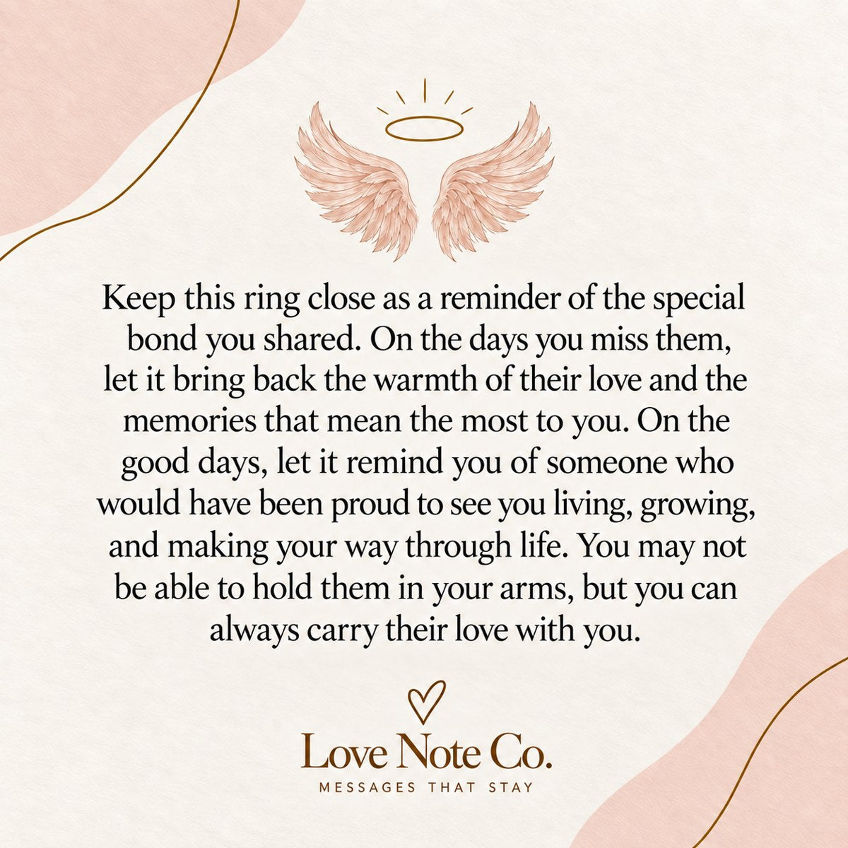 Hug From Heaven message card