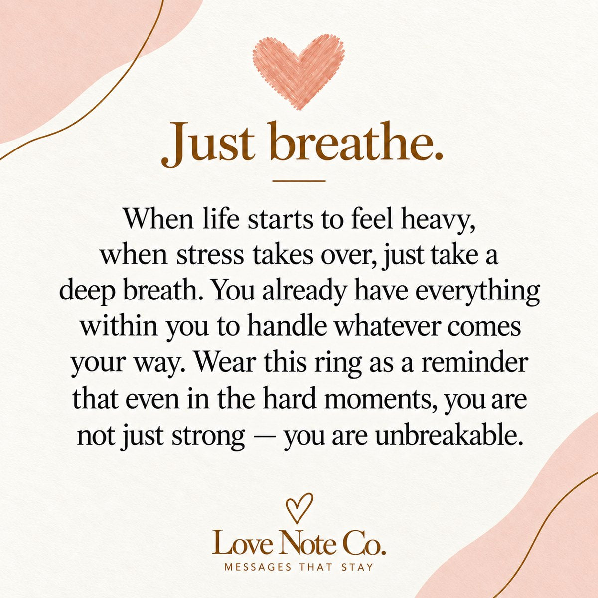 Just Breathe message card