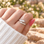 My Precious Granddaughter ring worn on a hand