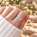 One Day At A Time ring worn on a hand