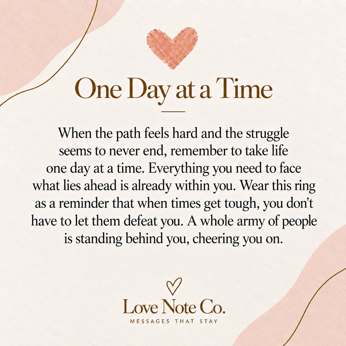 One Day At A Time message card